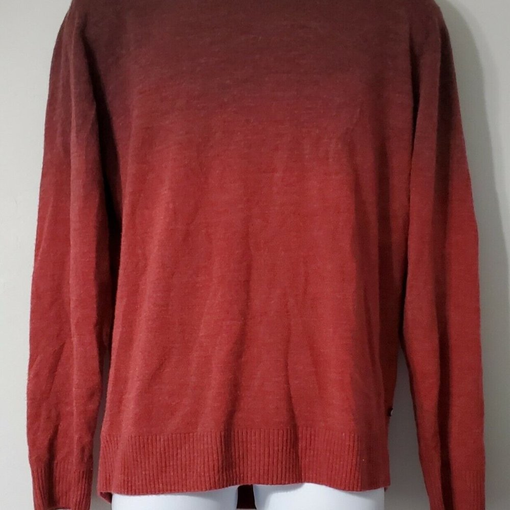 Argyle Culture by Russel Simmons Ombre Acrylic Sweater Red Men's Large